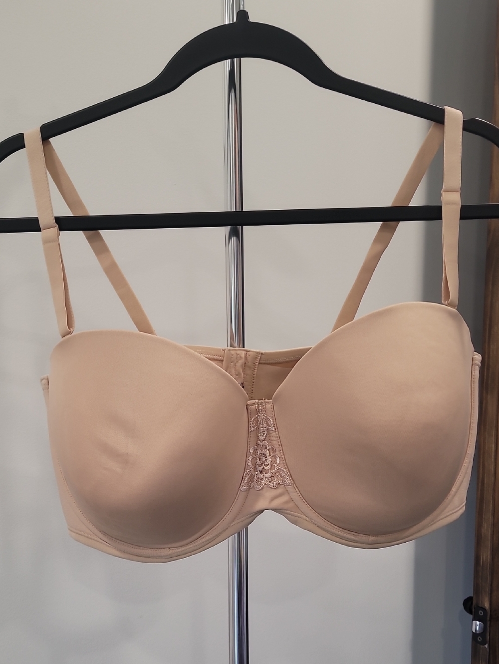 Vanity Fair Nude Convertible Strapless Bra with Lace Accent